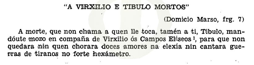 Fragmento 7. Epitafio a Tibulo Fragmento 7. Epitafio a Tibulo