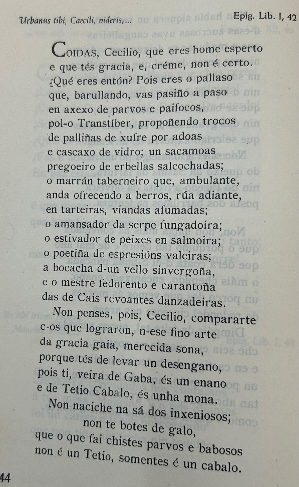 Epigrama 1,41 Epigrama 1,41