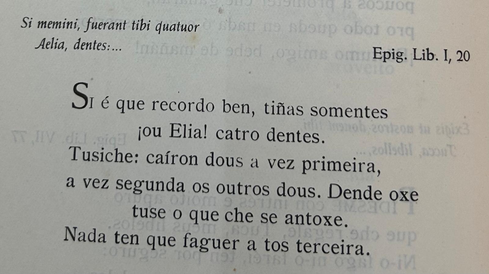Epigrama 1,19 Epigrama 1,19